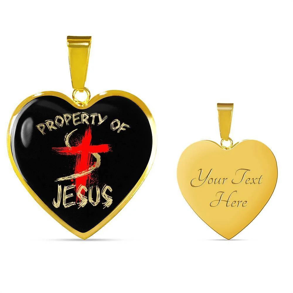 Jesus Necklace Personalized Engraved Gold Heart Necklace Custom Name Date Gift